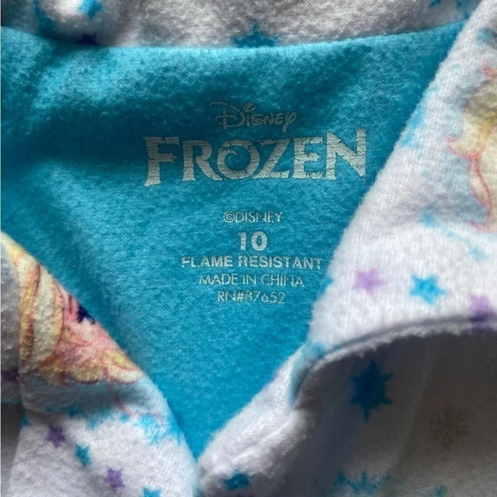DISNEY-FROZEN-TWO PIECE FLANNEL PAJAMAS-SIZE 10